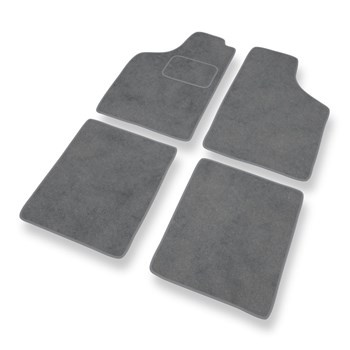Alfombrillas de Velour adecuadas para Fiat Uno II Hatchback (1989-2002) - alfombras para coche - Premium color gris