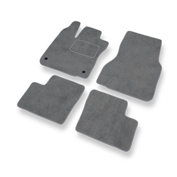 Alfombrillas de Velour adecuadas para Smart Forfour II Hatchback (2014-2023) - alfombras para coche - Premium color gris