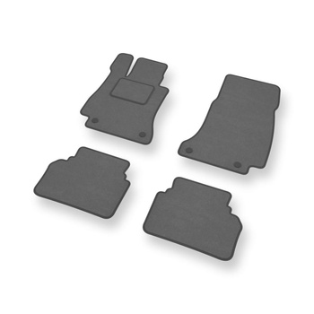 Alfombrillas de Velour adecuadas para Mercedes-Benz E klasa V W213 Coupé, Berlina, Familiar (2016-2023) - alfombras para coche - Premium color gris