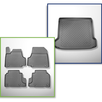 Conjunto de alfombrilla para maletero y alfombrillas para el interior del coche TPE para: Hyundai Ioniq 5 Crossover (06.2021-....)