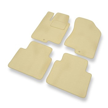Alfombrillas de Velour adecuadas para Kia Optima II Berlina (2005-2010) - alfombras para coche - Premium color beige
