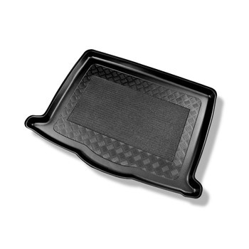 Alfombra para maletero adecuada para Ford Focus IV Hatchback, Active Hatchback (09.2018-....) - Protector maletero - Alfombrilla maletero antideslizante - parte inferior del maletero; con rueda de repuesto provisional