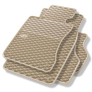 Alfombrillas de goma adecuadas para BMW 5 E60, E61 Berlina, Touring (2003-2010) - alfombras para coche - beige - 4 unidades