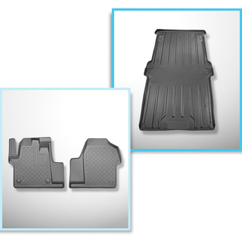 Conjunto de alfombrilla para maletero y alfombrillas para el interior del coche TPE para: Citroen Jumpy III Furgoneta (01.2016-....)