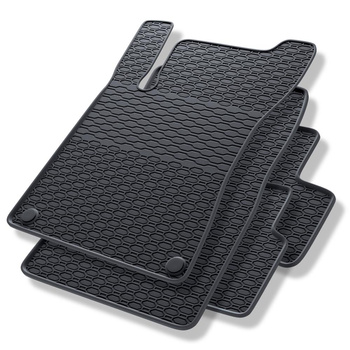 Alfombrillas de goma adecuadas para Mercedes-Benz Classe B W247 Sports Tourer (2018-....) - alfombras para coche - negro - 4 unidades