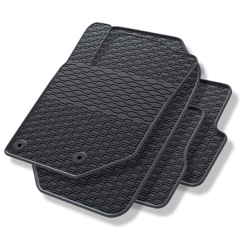 Alfombrillas de goma adecuadas para Opel Mokka B SUV (2019-....) - alfombras para coche - negro - 4 unidades