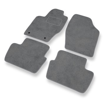 Alfombrillas de Velour adecuadas para Citroen C4 I Hatchback, Berlina (2004-2013) - alfombras para coche - Premium color gris