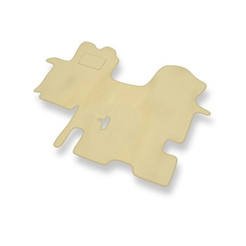 Alfombrillas de Velour adecuadas para Renault Trafic II Furgoneta (2001-2014) 3 plazas - alfombras para coche - Premium color beige