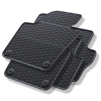 Alfombrillas de goma adecuadas para Volkswagen Sharan II Furgoneta (2010-2022) - alfombras para coche - negro - 4 unidades