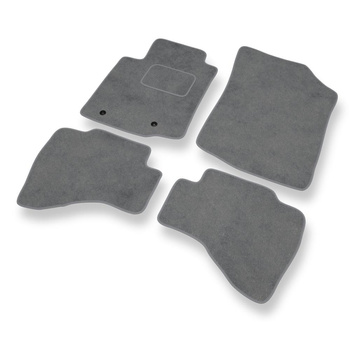 Alfombrillas de Velour adecuadas para Citroen C1 II Hatchback (2014-2021) - alfombras para coche - Premium color gris