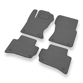 Alfombrillas de Velour adecuadas para Jaguar F-Pace SUV (2016-....) - alfombras para coche - Premium color gris