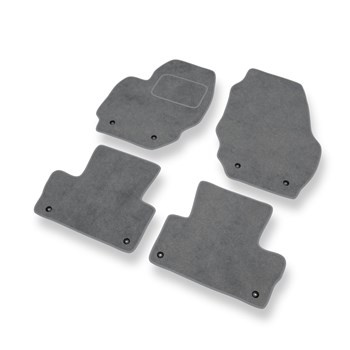 Alfombrillas de Velour adecuadas para Volvo XC60 I SUV (2008-2017) - alfombras para coche - Premium color gris