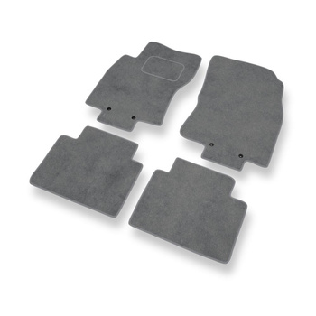 Alfombrillas de Velour adecuadas para Nissan X-trail III SUV (2013-2022) - alfombras para coche - Premium color gris