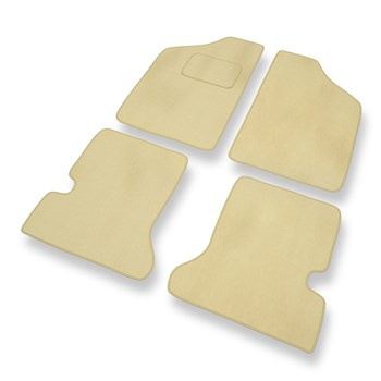 Alfombrillas de Velour adecuadas para Fiat Cinquecento Hatchback (1990-1998) - alfombras para coche - Premium color beige