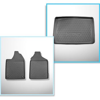 Conjunto de alfombrilla para maletero y alfombrillas para el interior del coche TPE para: Aixam City Hatchback (10.2016-....)