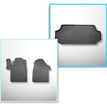Conjunto de alfombrilla para maletero y alfombrillas para el interior del coche TPE para: Mercedes-Benz Vito BASE Tourer (10.2014-....) - tras la tercera fila de asientos; versión larga (distancia entre ejes 3.200 mm, longitud del coche 5.140 mm)