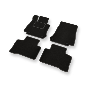 Alfombrillas de Velour adecuadas para Mercedes-Benz GLC C253 SUV, Coupé (2015-2022) - alfombras para coche - Premium color negro