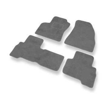 Alfombrillas de Velour adecuadas para Fiat Fiorino IV Furgoneta (2008-2011) - alfombras para coche - Premium color gris