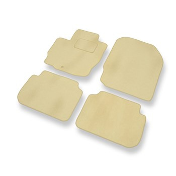 Alfombrillas de Velour adecuadas para Mitsubishi Colt VII Hatchback (2008-2012) - alfombras para coche - Premium color beige