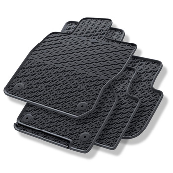 Alfombrillas de goma adecuadas para Skoda Octavia IV E-TEC MHEV Familiar (2020-....) - alfombras para coche - negro - 4 unidades