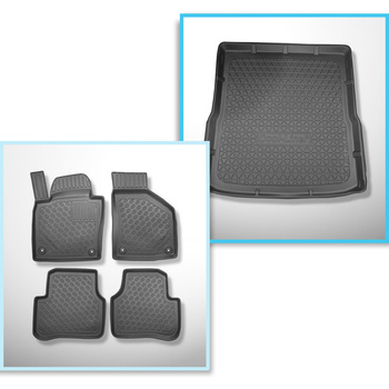 Conjunto de alfombrilla para maletero y alfombrillas para el interior del coche TPE para: Volkswagen Passat B7 Variant (10.2010-11.2014)