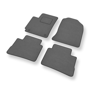 Alfombrillas de Velour adecuadas para Hyundai Kona Crossover (2017-2023) - alfombras para coche - Premium color gris