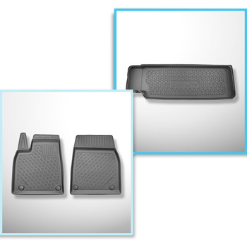 Conjunto de alfombrilla para maletero y alfombrillas para el interior del coche TPE para: Tesla Model X SUV (01.2021-....)