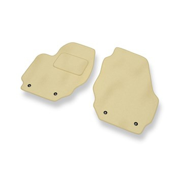 Alfombrillas de Velour adecuadas para Volvo S80 II (2006-2016) - alfombras para coche - Premium color beige