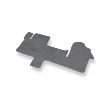 Alfombrillas de Velour adecuadas para Renault Master IV Furgoneta (2010-2019) 3 plazas - alfombras para coche - Premium color gris