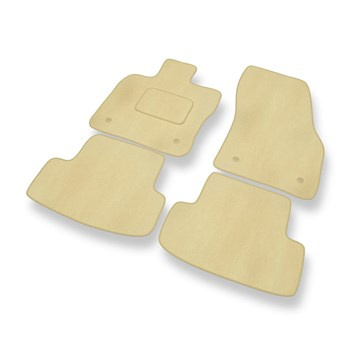 Alfombrillas de Velour adecuadas para Skoda Karoq SUV (2017-....) - alfombras para coche - Premium color beige