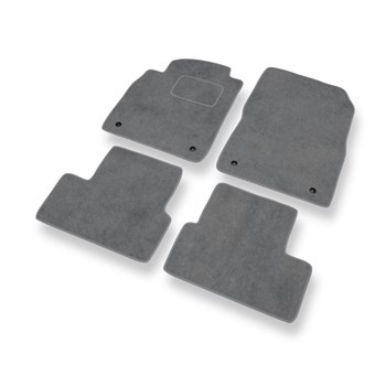 Alfombrillas de Velour adecuadas para Opel Astra J Hatchback, Berlina, Sports Tourer (2009-2019) - alfombras para coche - Premium color gris