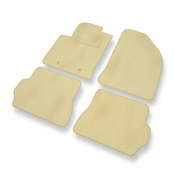 Alfombrillas de Velour adecuadas para Ford Fusion I FL Monovolumen (2006-2013) - alfombras para coche - Premium color beige