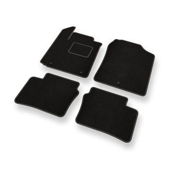 Alfombrillas de Velour adecuadas para Kia Picanto III Hatchback (2017-....) - alfombras para coche - Premium color negro