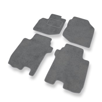 Alfombrillas de Velour adecuadas para Honda Jazz III Hatchback (2008-2015) - alfombras para coche - Premium color gris