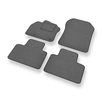 Alfombrillas de Velour adecuadas para Renault Zoe I Hatchback (2012-2019) - alfombras para coche - Premium color gris