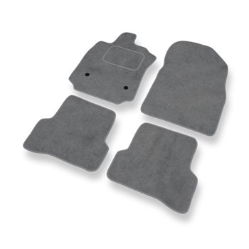 Alfombrillas de Velour adecuadas para Renault Captur SUV (2013-2019) - alfombras para coche - Premium color gris