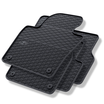 Alfombrillas de goma adecuadas para Volkswagen Tiguan I SUV (2007-2015) - alfombras para coche - negro - 4 unidades