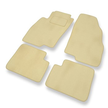 Alfombrillas de Velour adecuadas para Fiat Grande Punto Hatchback, Furgoneta (2005-2012) - alfombras para coche - Premium color beige