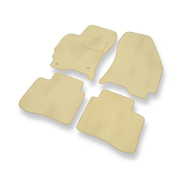 Alfombrillas de Velour adecuadas para Ford Mondeo III Hatchback, Familiar, Berlina (2000-2007) - alfombras para coche - Premium color beige