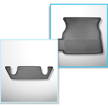 Conjunto de alfombrilla para maletero y alfombrillas para el interior del coche TPE para: Tesla Model X SUV (01.2021-....) - 6 posti; III fila; tras la 2ª fila de asientos (3a fila abatible)