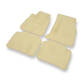 Alfombrillas de Velour adecuadas para BMW 4 F32, F36 Coupé, Gran Coupé (2014-2021) - alfombras para coche - Premium color beige