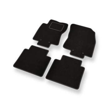 Alfombrillas de Velour adecuadas para Renault Koleos II SUV (2016-2023) - alfombras para coche - Premium color negro