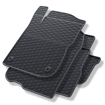 Alfombrillas de goma adecuadas para Peugeot 2008 SUV (2013-2019) - alfombras para coche - negro - 4 unidades