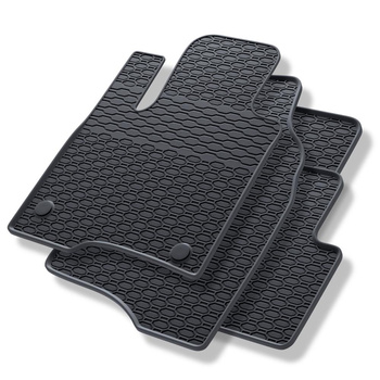 Alfombrillas de goma adecuadas para Fiat Panda III Hatchback (2012-....) - alfombras para coche - negro - 4 unidades