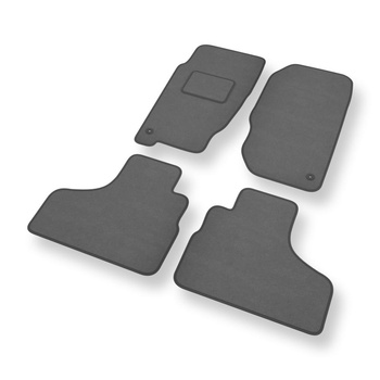Alfombrillas de Velour adecuadas para Jeep Cherokee III SUV (2001-2007) - alfombras para coche - Premium color gris