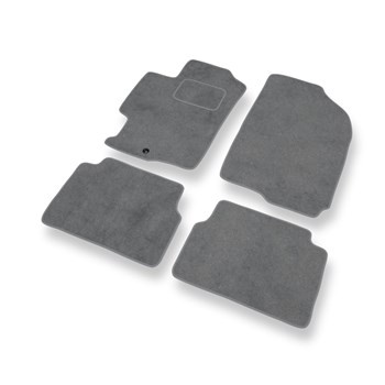 Alfombrillas de Velour adecuadas para Mazda 6 I Familiar, Liftback, Berlina (2002-2008) - alfombras para coche - Premium color gris