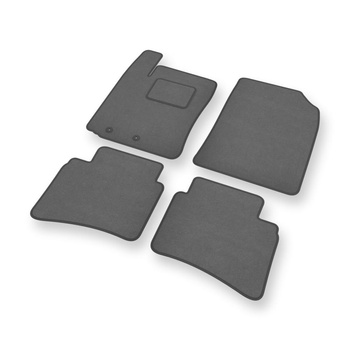 Alfombrillas de Velour adecuadas para Kia Stonic Crossover (2017-....) - alfombras para coche - Premium color gris