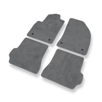 Alfombrillas de Velour adecuadas para Mazda 2 I Hatchback (2003-2007) - alfombras para coche - Premium color gris