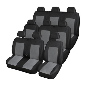 Fundas de asientos hechas a medida para Renault Trafic III Furgoneta (2014-....) 9 plazas (asiento dividido) - E2
