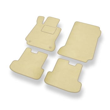 Alfombrillas de Velour adecuadas para Mercedes-Benz Classe E C207 Coupé (2009-2016) - alfombras para coche - Premium color beige
